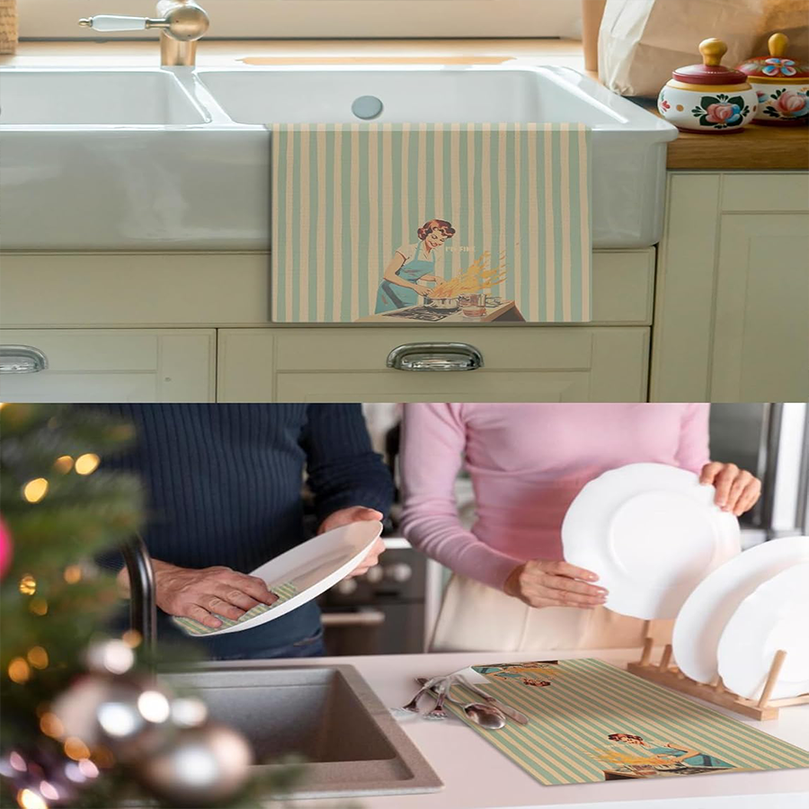 2Pcs, Green Striped Kitchen To - огляд і ціна Kitchen Baking Necessities